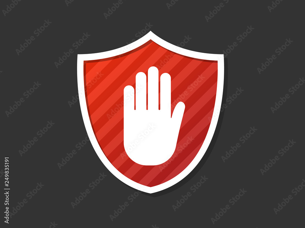 Obraz premium Ad Block blocking, Pop up ad blocker illustration Vector