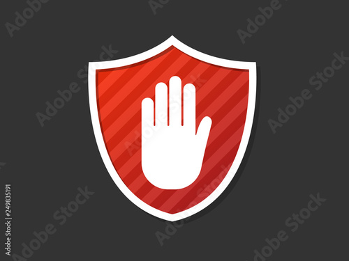 Ad Block blocking, Pop up ad blocker illustration Vector