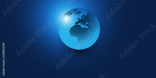 Earth Globe Design - Global Business  Technology  Globalisation Concept  Vector Template 