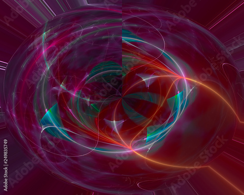 abstract digital fractal, fantasy design