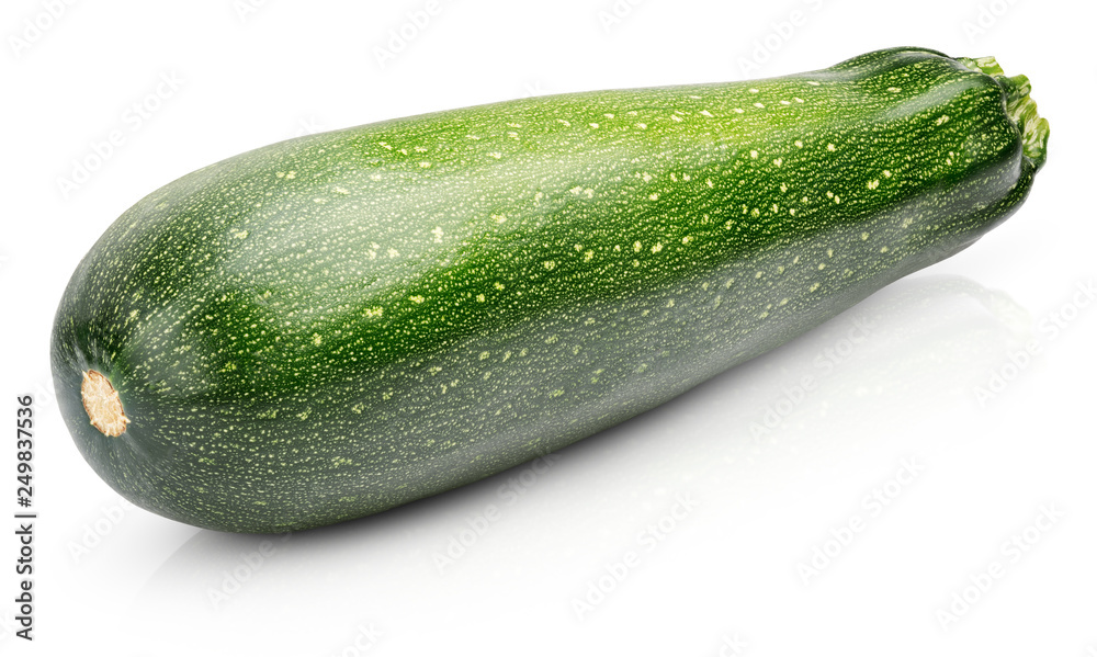 Ripe zucchini or courgette isolated on white background with clipping path. Full depth of field. Ripe zucchini or courgette isolated on white background with clipping path. Full depth of field.