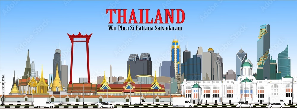 Vector city bangkok thailand