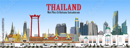 Vector city bangkok thailand