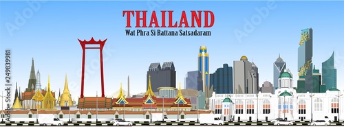 Vector city bangkok thailand
