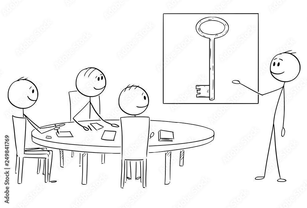 Cartoon Stick Figure Drawing Conceptual Illustration Of Business ...