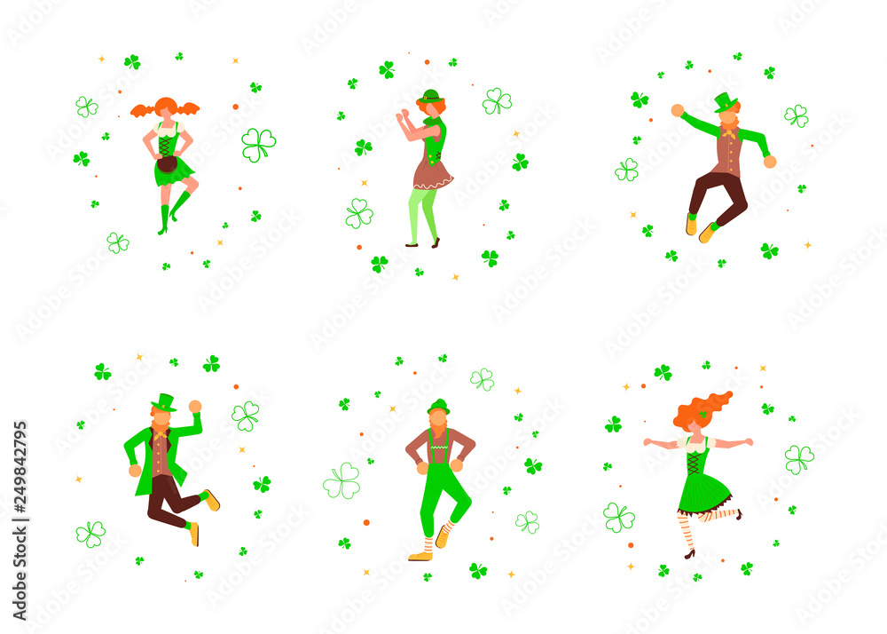 Cute cartoon leprechauns Cute cartoon leprechauns