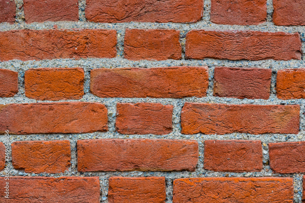 Obraz premium Background of an old stone brick wall shot close-up