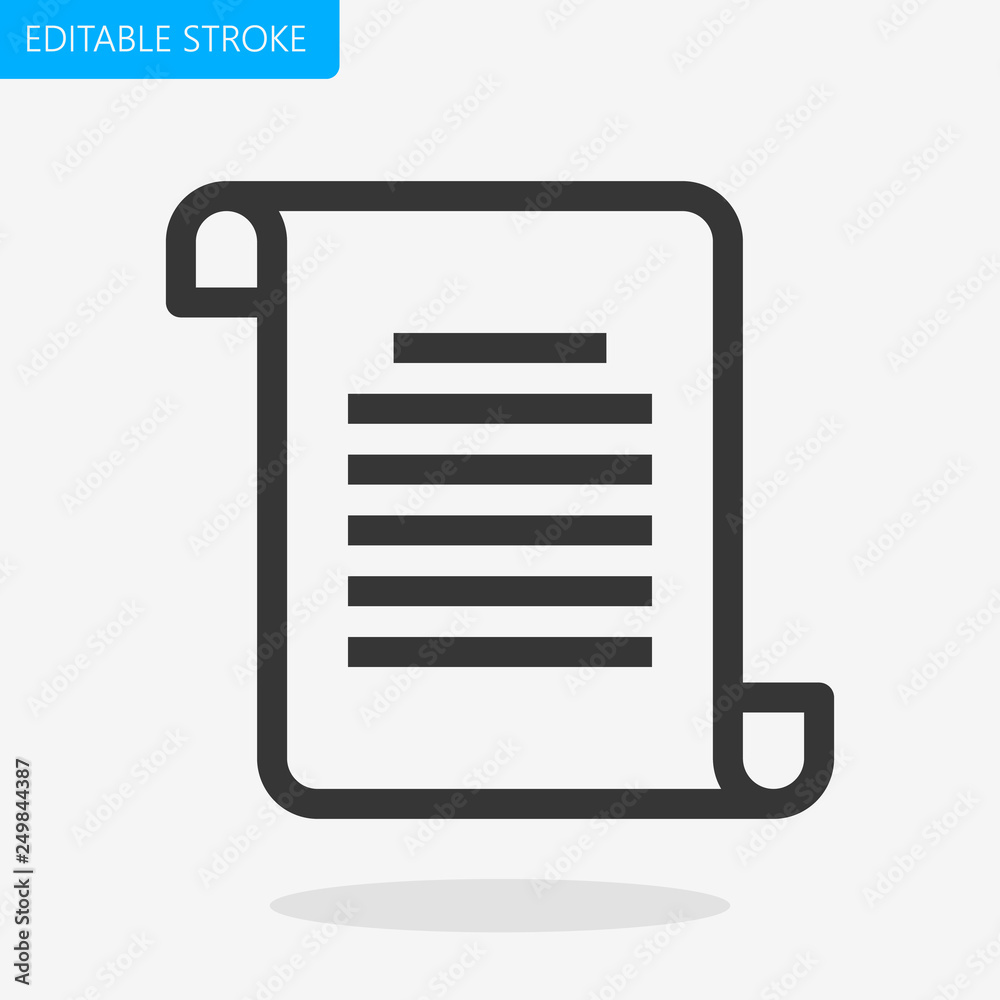 Page Paper Editable Stroke Pixel Perfect Vector Icon Line Page Paper Editable Stroke Pixel Perfect Vector Icon Line