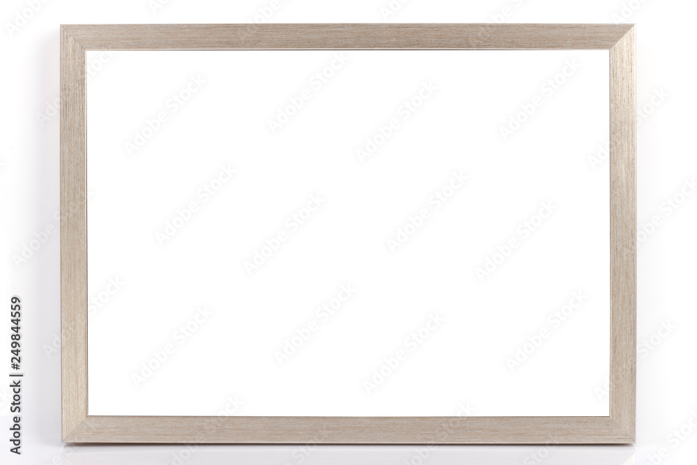 SILVER FRAME with Shadow ISOLATED ON WHITE BACKGROUND. SILVER FRAME with Shadow ISOLATED ON WHITE BACKGROUND.
