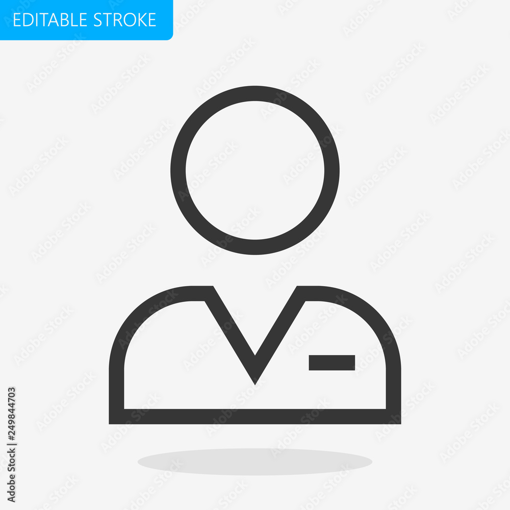 User Profile Avatar Editable Stroke Pixel Perfect Vector Icon Line User Profile Avatar Editable Stroke Pixel Perfect Vector Icon Line