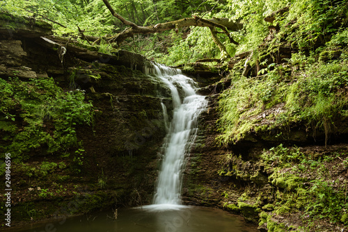 High mountain waterfall