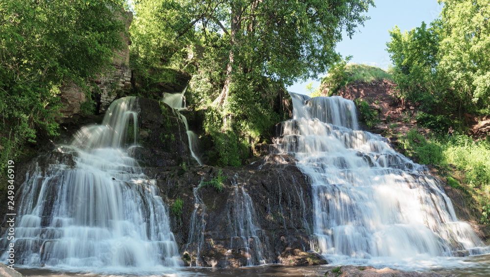 High mountain waterfall High mountain waterfall