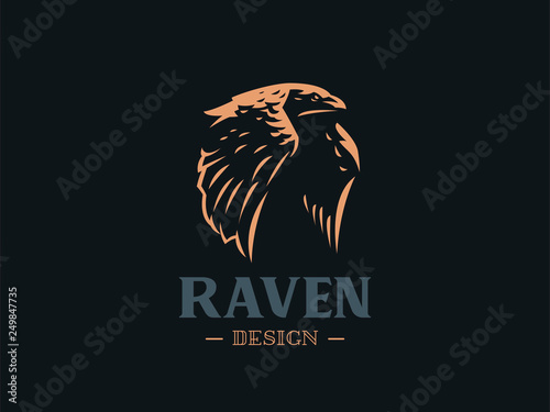 The raven flaps its big wings.