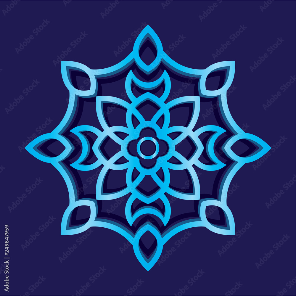 mandala - vector logo/icon illustration - Vector