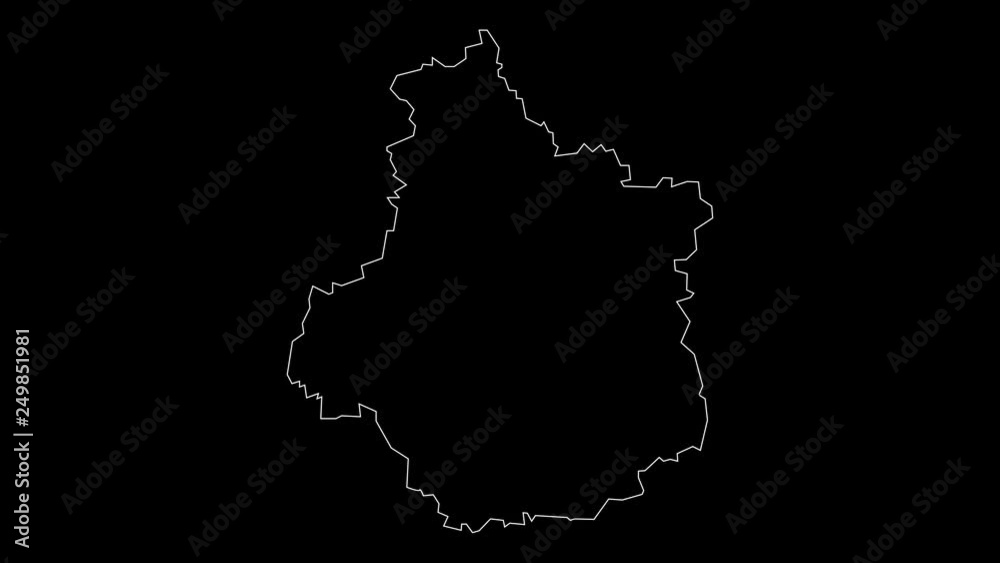 Centre France map outline animation