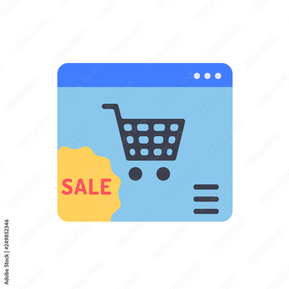 online store in smartphone icon symbol in flat style online store in smartphone icon symbol in flat style