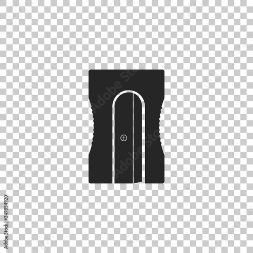 Pencil sharpener icon isolated on transparent background. Flat design. Vector Illustration