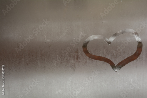 heart on the glass
