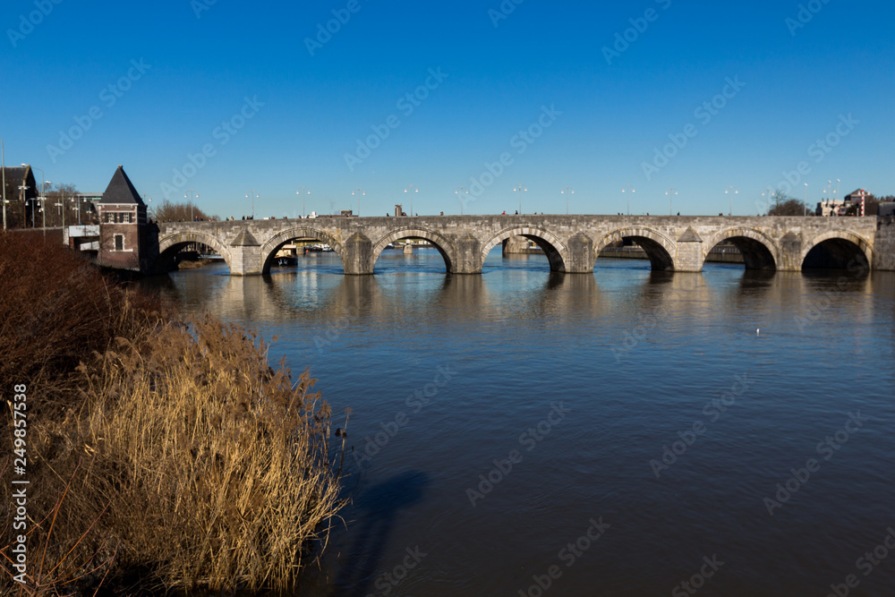 Fototapeta premium Sint Servaas bridge in Maastricht one of the oldes bridges in the Netherlands