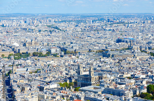 Scenic view from above on Paris  France