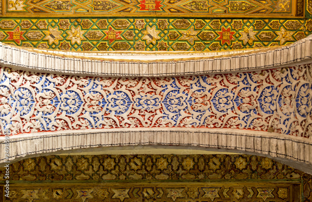 Decorated arch with Ilamic decorative details Decorated arch with Ilamic decorative details