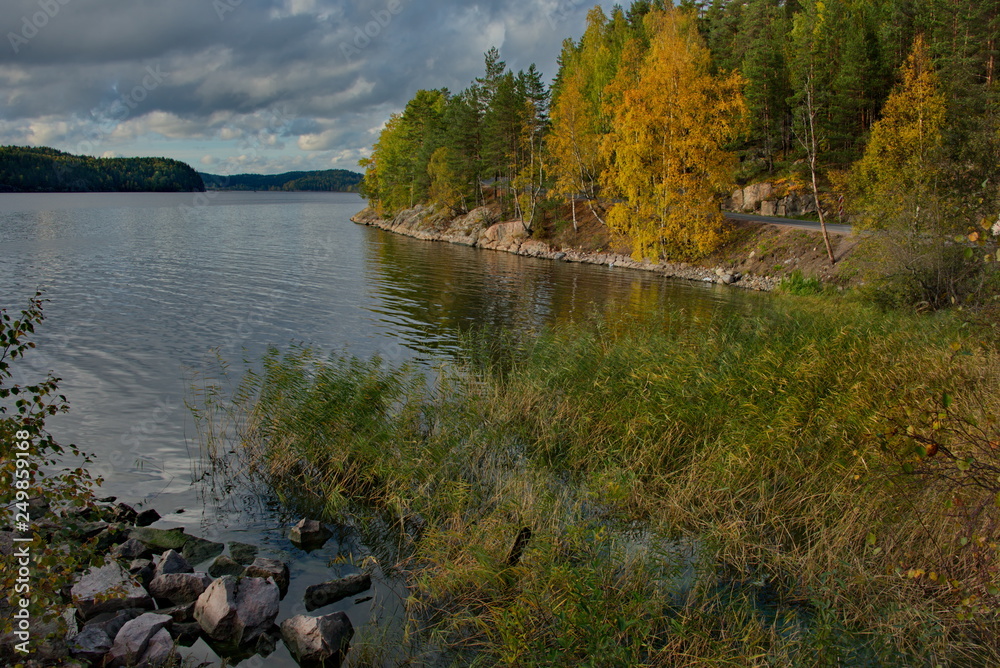 Russia. Republic of Karelia. Islands on the North-West coast of lake Ladoga near the town of Sortavala. Russia. Republic of Karelia. Islands on the North-West coast of lake Ladoga near the town of Sortavala.