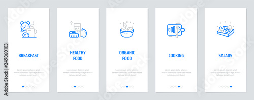 Breakfast, Healthy, Organic food, Cooking, Salads Vertical Cards with strong metaphors.