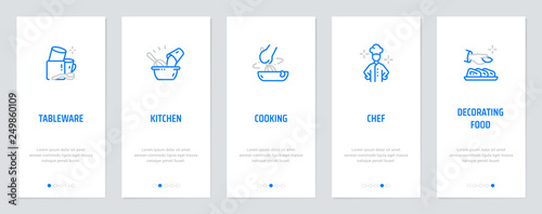 Tableware, Kitchen, Cooking, Chef, Decorating food Vertical Cards with strong metaphors.