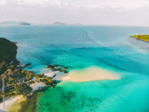 Plage de Thaïlande photo aérienne drone mer tropicale