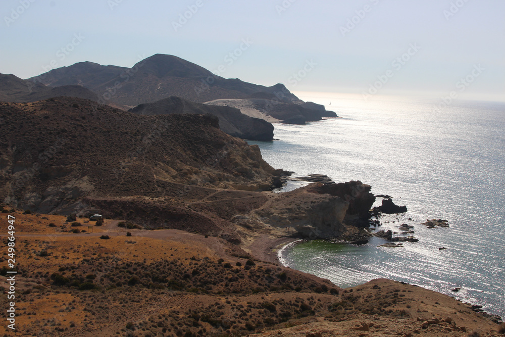 Cala Carbon beach / Deserted beaches in Cabo de Gata National Park - Almeria - Spain
