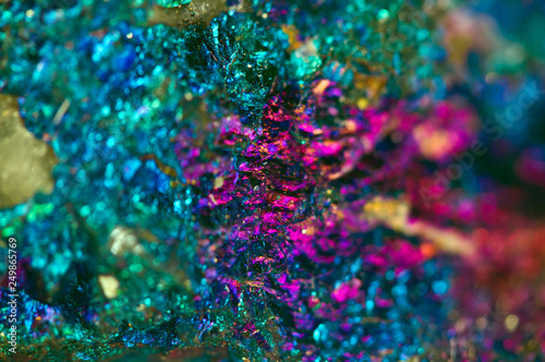 Beautiful texture of natural crystals. Mineral its blurred natural background. Colorful Beautiful background. Macro. © assistant