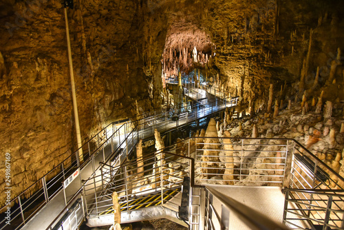 Gyokusendo Stalactite cave in Okinawa island, Japan. The cave was formed approximately 300,000 years ago and has 5000 meter long.