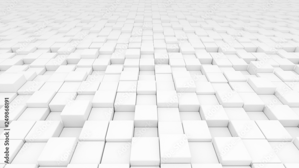 3d floor of gray cubes 3d floor of gray cubes