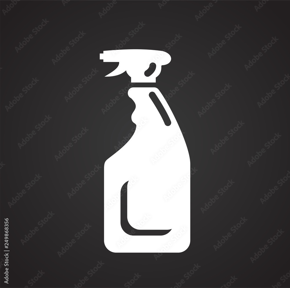 Cleaning agent icon on black background for graphic and web design, Modern simple vector sign. Internet concept. Trendy symbol for website design web button or mobile app Cleaning agent icon on black background for graphic and web design, Modern simple vector sign. Internet concept. Trendy symbol for website design web button or mobile app