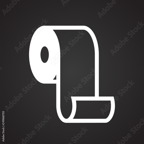 Toilet icon on black background for graphic and web design, Modern simple vector sign. Internet concept. Trendy symbol for website design web button or mobile app