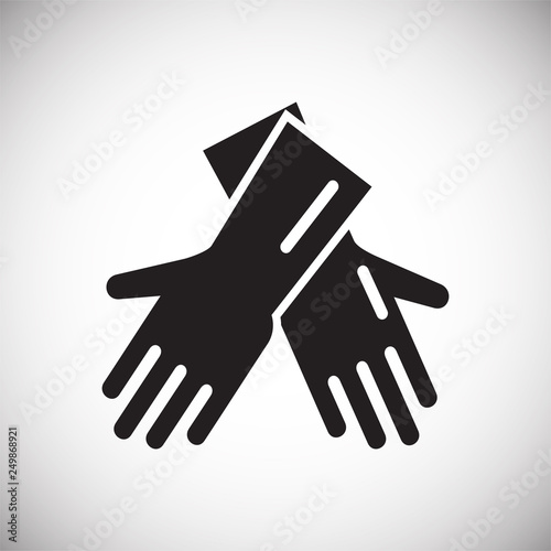 Cleaning gloves icon on white background for graphic and web design, Modern simple vector sign. Internet concept. Trendy symbol for website design web button or mobile app