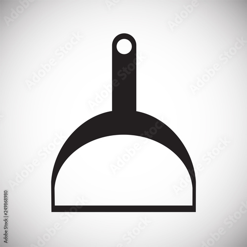 Cleaning scoop icon on white background for graphic and web design, Modern simple vector sign. Internet concept. Trendy symbol for website design web button or mobile app