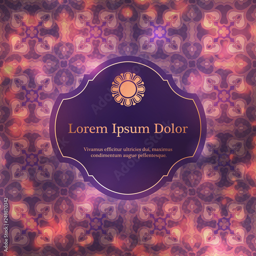 Modern tribal ornament background template