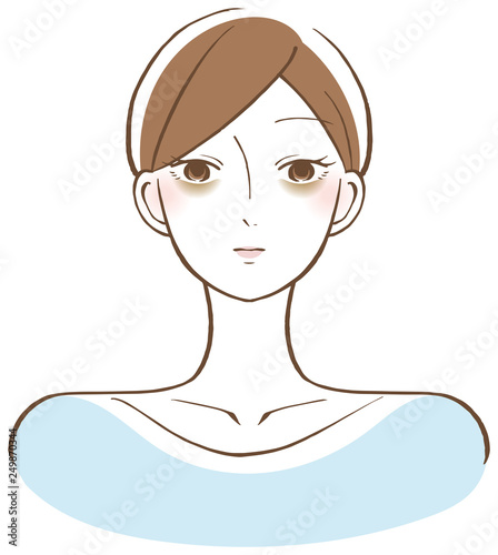 茶色いクマの中年女性