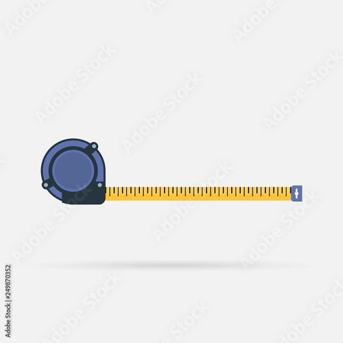 colored construction roulette illustration. Element of construction tools for mobile concept and web apps. Detailed construction roulette illustration can be used for web on white background