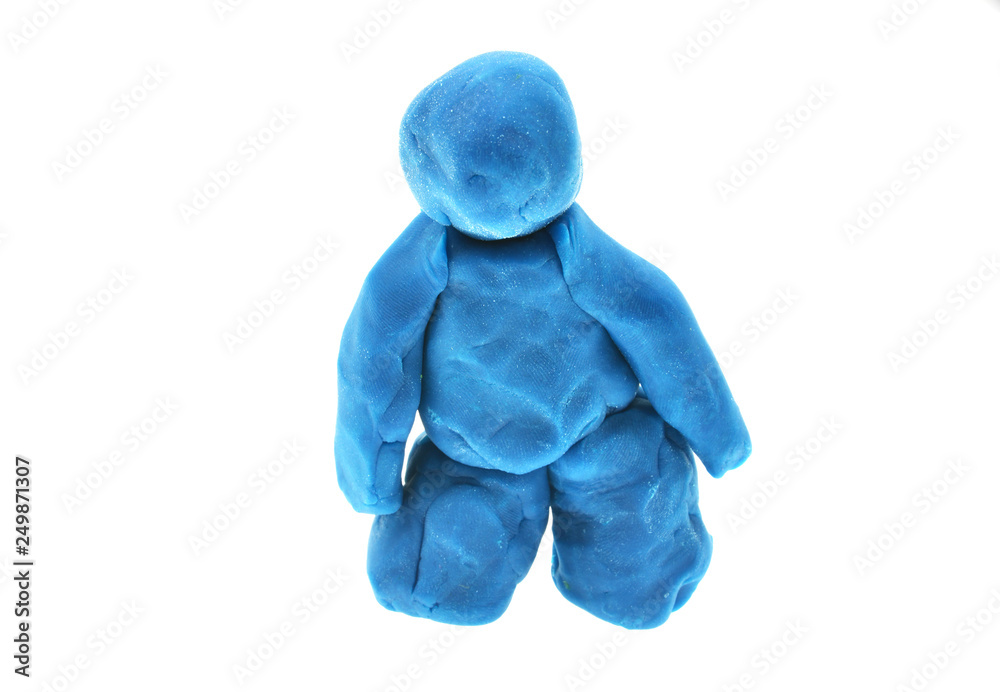 colorful play doughs blue man 