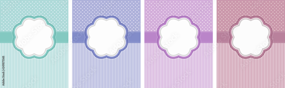 Abstract invitation card. Background with polka dot pattern, line pattern and copy space. Vector illustration. Abstract invitation card. Background with polka dot pattern, line pattern and copy space. Vector illustration.
