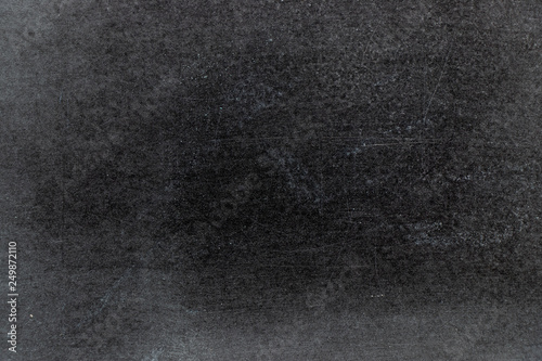 Grunge white color chalk texture on black board background