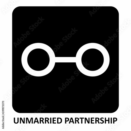 Unmarried Partnership symbol illustration photo