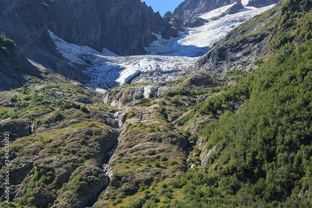 Obraz premium Close up view mountains scenes in national park Dombai, Caucasus