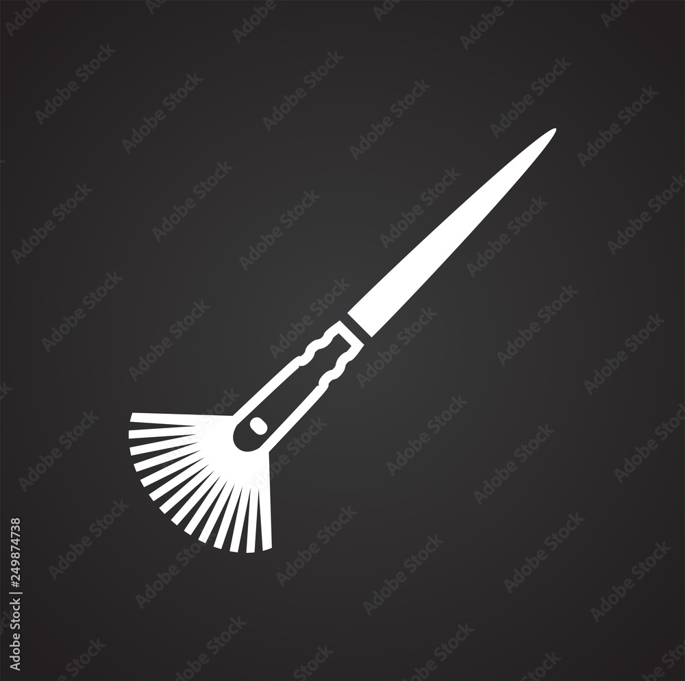 Brush icons set on black background for graphic and web design, Modern simple vector sign. Internet concept. Trendy symbol for website design web button or mobile app Brush icons set on black background for graphic and web design, Modern simple vector sign. Internet concept. Trendy symbol for website design web button or mobile app
