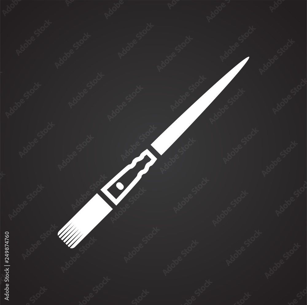 Brush icons set on black background for graphic and web design, Modern simple vector sign. Internet concept. Trendy symbol for website design web button or mobile app Brush icons set on black background for graphic and web design, Modern simple vector sign. Internet concept. Trendy symbol for website design web button or mobile app