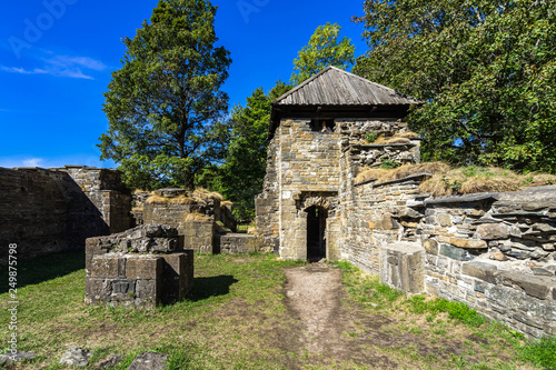 Photography Ruins of the Cistercian monastery built in 12th century on Hovedoya Island, Oslo