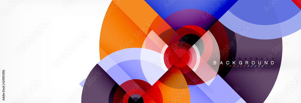 Geometric circle abstract background, creative geometric wallpaper.