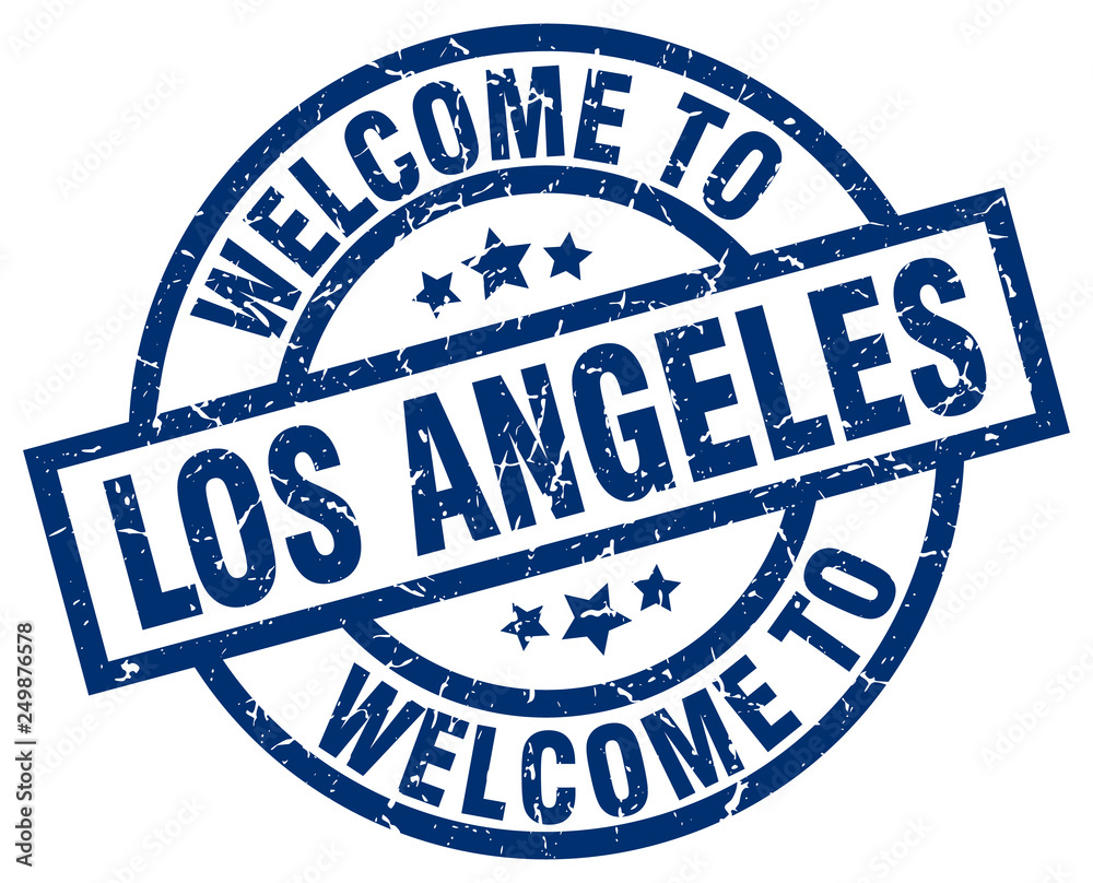 welcome to Los Angeles blue stamp welcome to Los Angeles blue stamp
